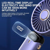 LED Digital Display Portable Cooling Fan Rechargeable Battery | Adjustable Speed