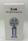 LED Digital Display Portable Cooling Fan Rechargeable Battery | Adjustable Speed
