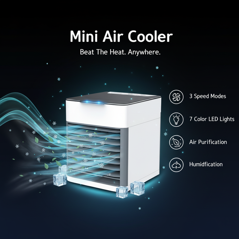 Mini Air Cooler – Premium Square Banner